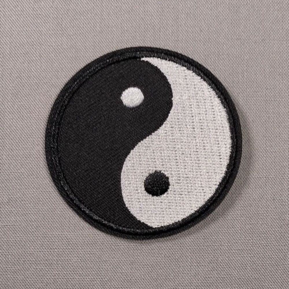 Yin Yang Black and White Iron On Patch